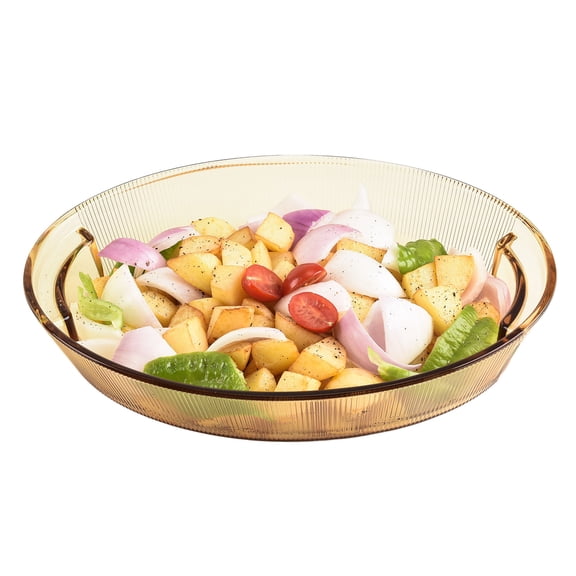 SharpChef Serve N' Store Oval Glass Bakeware, Durable Borosilicate Glass Baking Dish, Oven, Microwave, Freezer and Dishwasher Safe, 2.1 qt / 2 L