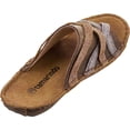 thumbnail image 2 of Tamarindo Sanddollar Sandal for Women Leather Softbed Flip Flop - Metallic/Bomber - 7.5, 2 of 5