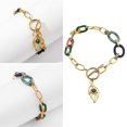 thumbnail image 3 of Pulsera de estilo bohemio para mujer, de nicho, de moda, sencilla, de acrílico, con plumas, de acero y titanio., 3 of 6