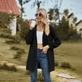 thumbnail image 2 of Casual Longline Cardigan For Women Fall Loose Open Front Long Sleeve Outerwear, 2 of 5