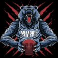 thumbnail image 4 of Game Garment Basketball Team Fan Sports Crewneck Short Sleeve Mens T Shirts - Basketball Graphic Tees Men - Memphis Black XS-3XL, 4 of 5