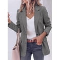 thumbnail image 6 of PRETTYGARDEN Fall Blazers for Women Business Casual | Long Sleeve Plaid Houndstooth, Notch Lapel Pockets, Oversized Blazer Outerwear, Trendy Suit Jackets, Winter Work Outfits, 6 of 10