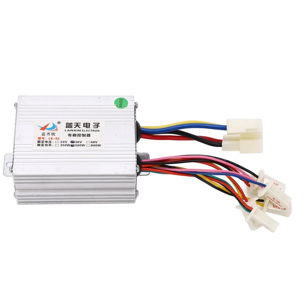 Controlador cepillado para scooter eléctrico, controlador cepillado de 36 V y 500 W, controlador cepillado para bicicleta eléctrica, controlador de motor con cepillo, tecnología innovadora