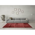 thumbnail image 3 of Ahgly Company Indoor Round Abstract Red Modern Area Rugs, 7' Round, 3 of 4