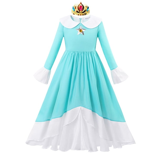 Vestidos de princesa de melocotón para niñas, disfraz de fantasía con manga de burbuja, trajes de Cosplay para fiesta de Halloween, ropa para niños de 2 a 10 años Fivean unisex