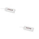 thumbnail image 4 of Cateissary ABS USB de 4 puertos Luz indicadora de carga rápida portátil Oficina en el hogar Adaptador de carga automotriz Enchufe Enchufe blanco de EE. UU. 2piezas, 4 of 6