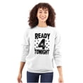 thumbnail image 3 of Ready For Tonight Party Fun Celebrate Unisex Plus Fleece Graphic Sweatshirt Brisco Brands 2X, 3 of 5