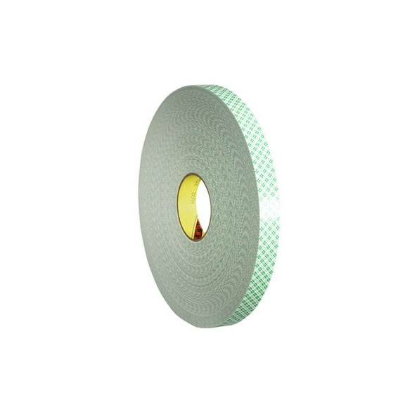 Double Coated Urethane Foam Tape, 1 in x 72 yd, 62.5 mil, Green