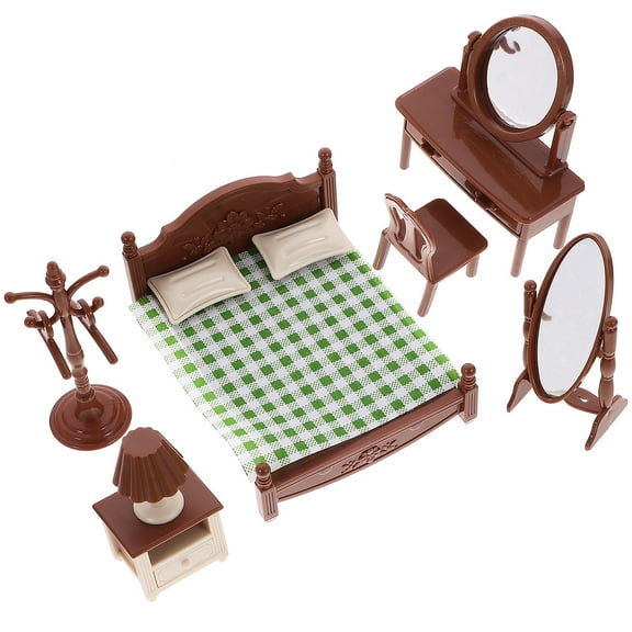 MLINS  Mini Bed for Dolls Tiny Dollhouse Bedroom Furniture