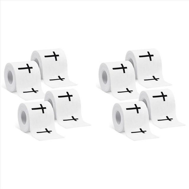8 Cintas Deportivas Cristianas de 5 cm X 7 M, de Algodón, para Atletas, Entrenadores y Tenistas.