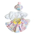 thumbnail image 1 of Ropa de peluche de pato para muñecas de 15 cm. Cómodo atuendo para muñecas de peluche. Conjunto de vestido de pastel, 1 of 9