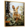 thumbnail image 2 of Designart "Hopper Pastoral Rabbit Energetic wall art" Animals Floater Framed Canvas Wall Art, 2 of 7