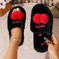 thumbnail image 2 of SBYOJLPB Women's Winter Slipper with Plush Decoration Casual Indoor Open-Toe Slippers, 2 of 9