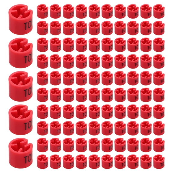 ELAYARD Red Plastic Garment Hanger Markers, Durable and Secure, 200Pcs