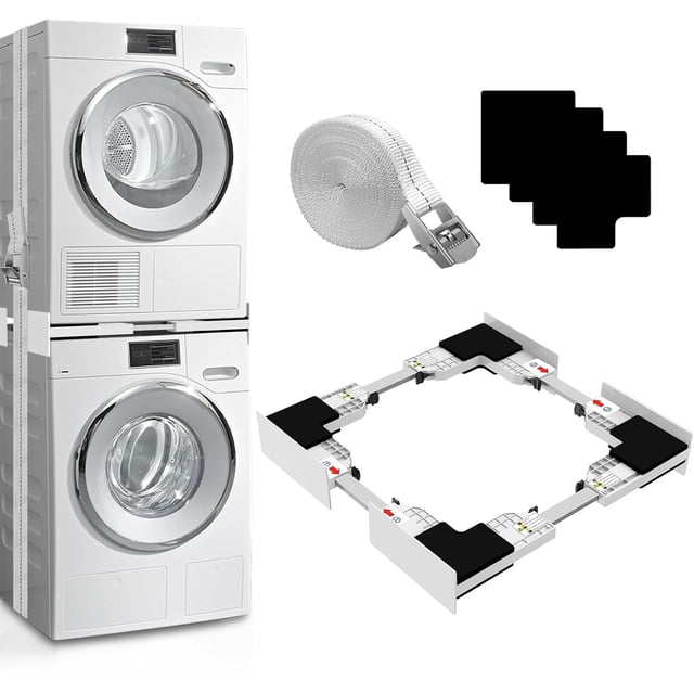 Kiss Core Upgrade Washer Dryer Stacking Kit, Universal Washer Dryer Stacking Kit Adjustable 29/28/27/26/25/24 Inch, Small Space S