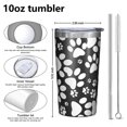thumbnail image 4 of Black Paw 10oz Tumblers Stainless Steel Tumbler with Lid and Straw,Vacuum Insulated Double Wall Travel Tumbler Cups with Cleaning Brush for Coffee, Tea, 4 of 4
