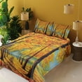 thumbnail image 4 of Ambesonne Country Fitted & Top Sheet Set with Shams, Nature Park Autumn Fall, Yellow Brown, 4 of 8