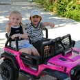thumbnail image 6 of Funcid 24 Volt Ride on Toys 2-Seater Ride on Cars with Remote Control, 400W Electric Car for Kids, Ride on Truck Car W/ Bluetooth, Power Display, Music, LED Lights, Suspension, Pink, 6 of 15