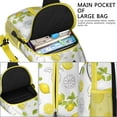thumbnail image 2 of Yellow Lemon and Floral Pattern Sling Backpack, Cute Summer Fruit Print Crossbody Daypack, Retro Vintage Style, Lightweight and Durable, 2 of 6