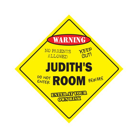 SignMission X-Judiths Room 12 x 12 in. Crossing Zone Xing Room Sign - Judiths