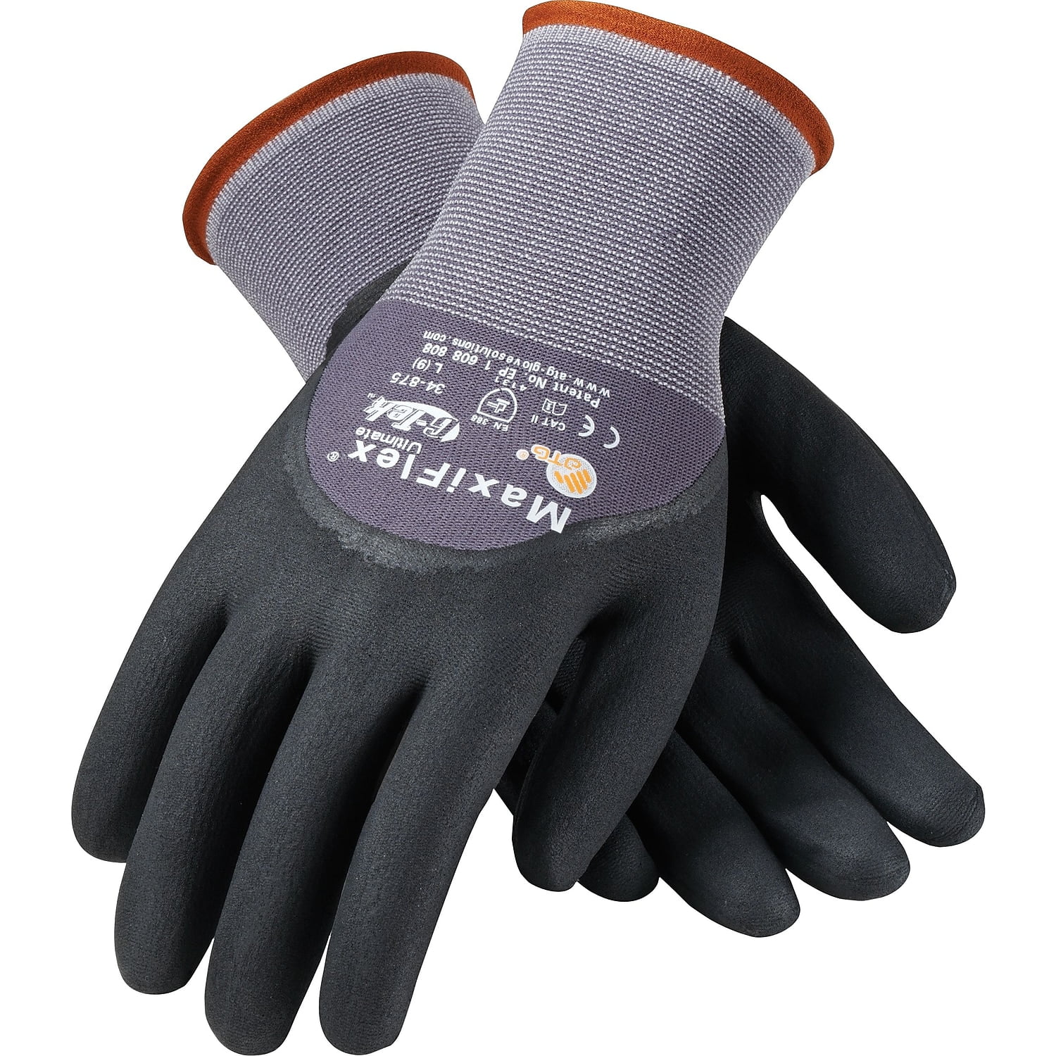PIP GTek 34-876 MaxiFlex ATG Ultimate Nitrile Fully Coated Gloves 3 Pair Pack 