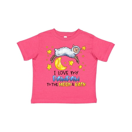

Inktastic I Love My Pawpaw to the Moon and Back Cute Sheep Gift Toddler Boy or Toddler Girl T-Shirt