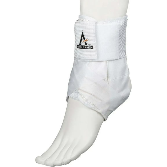 Active Ankle AS1 Pro Lace-Up Ankle Brace, White, Extra Small