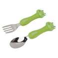 thumbnail image 3 of Adorable Cartoon Fork and Cartoon Fork Spoon Stainless Cute Toddler Table Setting Steel Toddler Feeding Training Spoons Forks Portable Animal Tableware for Kids  Tableware Set with, 3 of 7