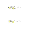 thumbnail image 4 of Jumpingount Gafas de sol punk unisex con marco de metal Amantes de la moda Gafas de sol Gafas Protección Amarillo de moda amarillo 2Conjunto, 4 of 6