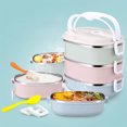 thumbnail image 2 of 304 Stainless Steel Thermal Insulation Lunch Box Leak-Proof Food Container Bento Box, 2 of 5