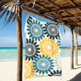 thumbnail image 2 of Dreamtimes Vintage Teal Navy Flowers Beach Towel Microfiber, 31"x 71" Large Quick Dry Travel Towel Beach Blanket for Women Men Travel Swim Camping Holiday, 2 of 3