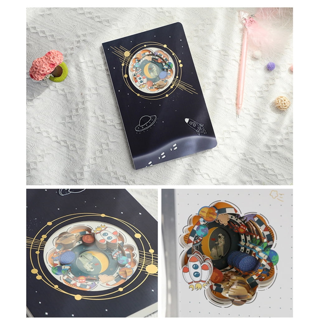 Space Wonderland Notebook for Writing Drawing Noting, 120 Pages Notebook Journal