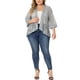 thumbnail image 2 of Agnes Orinda Women's Plus Size Cardigan Lace Crochet 3/4 Sleeves Lightweight Sheer Summer Cover Up 2X Gray, 2 of 6