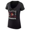 thumbnail image 2 of Women's G-III 4Her by Carl Banks Black Ottawa Senators Super-Slim Fit Lightweight Collage Team Graphic T-Shirt, 2 of 3