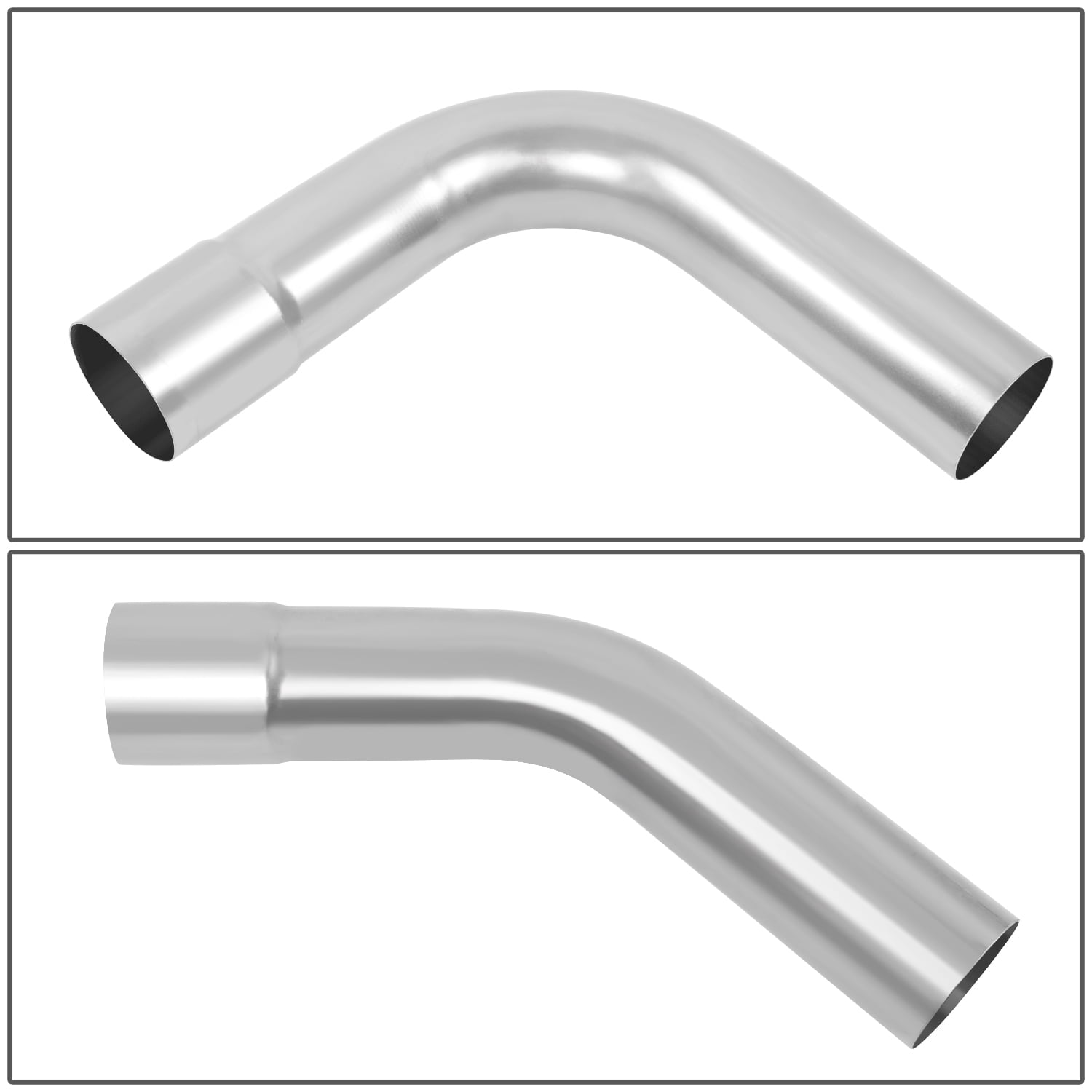 Nuvision 8Pcs 3"OD DIY Custom Mild Steel Mandrel Exhaust Tubing Bend Straight Pipe Kits