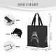 thumbnail image 3 of Fotbe Black And White Shark Bolsa Tote con Estampado para Mujer, Bolsos con Cremallera, Bolsa de Hombro Casual de Gran Capacidad con Bolsillos Internos, 3 of 7