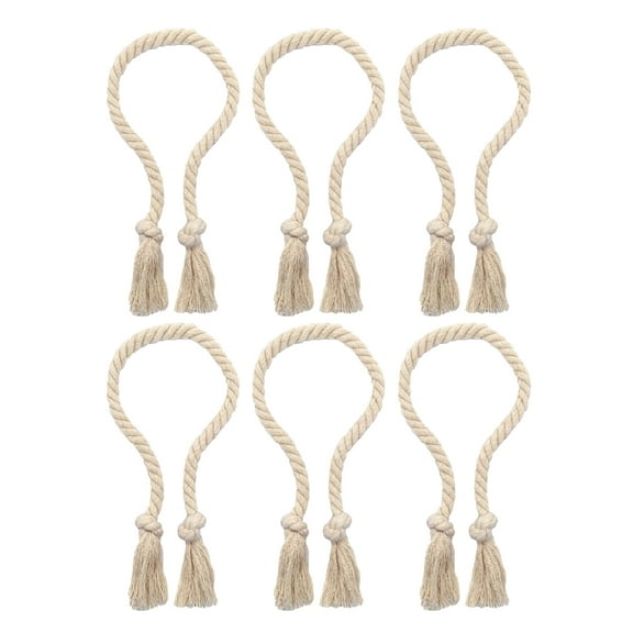 6 Pcs Curtain Tie Decorative Backs Outdoor Tiebacks Farmhouse Window Curtains Rope Cottagecore