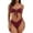 Red, variant on Women's High Waisted Bikini Sets Two Piece Swimsuit Sexy Bathing Suits (Red,S)