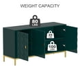 thumbnail image 4 of Boyel Living 3-Door Sideboard Buffet Cabinet, Accent Storage Cabinet with Adjustable Shelves, Credenzas Buffet Cabinet for Entryway Living Room, Green, 4 of 8