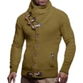 thumbnail image 2 of Yokua Men's Knitted Turtleneck Winter Cardigan Sweaters for Men, 2 of 7