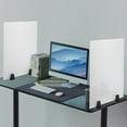 thumbnail image 6 of 2Pcs Dual Frosted Plexiglass Clamp On Desk Privacy Panels Acrylic Divider 24*18", 6 of 12