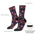 thumbnail image 2 of Yiaed Dancing Skeletons Floral Garden Print Great elasticity Crew Socks Sports socks for Men and Women, 2 of 5