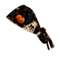 thumbnail image 5 of LNZGNM Halloween Women's Scrub Caps, Twist Knot Head Wrap, with Printed Pattern, Stretchy and Easy for Everyday Style, Bad Hair Days, and Casual Wear,Yellow(One Size), 5 of 6