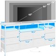 thumbnail image 2 of TROPOW 63" W Long Fabric Dresser TV Stand with 14 Drawers, Power Outlets, for 65 70 75 Inch TVs, Entertainment Center for Bedroom Living Room Storage, 2 of 8