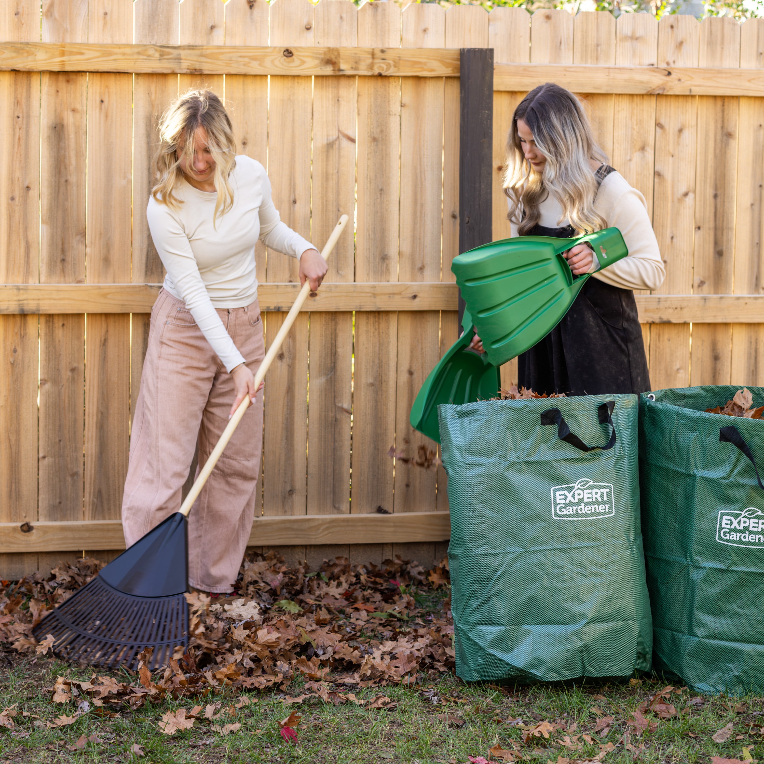 (3 pack) Expert Gardener 53 Gallon Leaf Bags, 2 Pack, Green