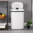 thumbnail image 4 of Pemberly Row 13 Gallon Stainless Steel Motion Sensor Automatic Trash Can - White, 4 of 11