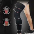 thumbnail image 3 of 2 rodilleras de baloncesto profesionales de manga larga para piernas, protector deportivo para ciclismo, protección solar UV, calentadores de piernas, rojo, M, 3 of 3