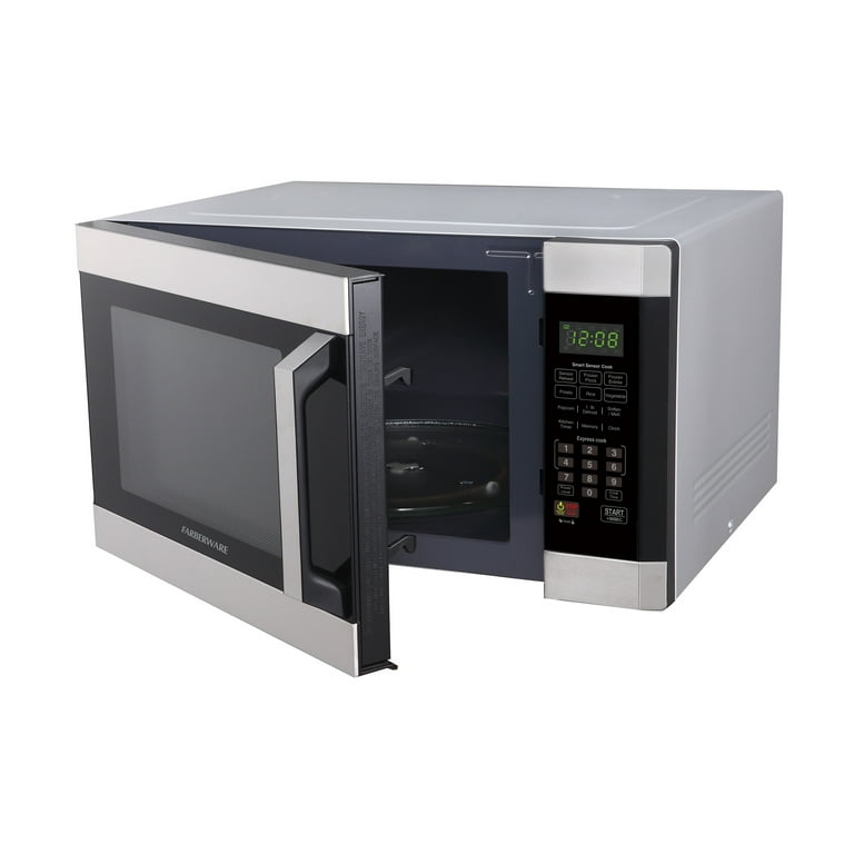 Farberware Compact Countertop Microwave Oven, 0.7 Cu. Ft 700-Watt with LED  Lighting, Child Lock, Easy