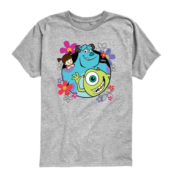 Monsters Inc - Floral Group - Toddler Boys Short Sleeve Graphic T-Shirt