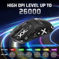 thumbnail image 4 of ATTACK SHARK X3 Lightweight Wireless Gaming Mouse with Anti Slip Mouse Grip Tape, Self Adhesive Design Elastics Refined Side Grips Sticker Sweat Resistant Pads/Anti Sweat Paste, Cut to Fit (Black), 4 of 14